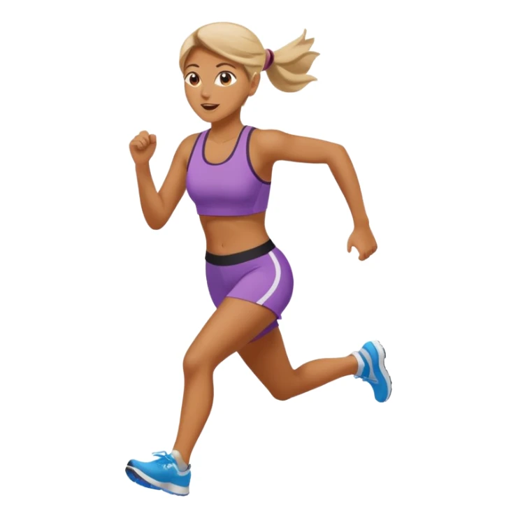 Woman Running to food sticker
