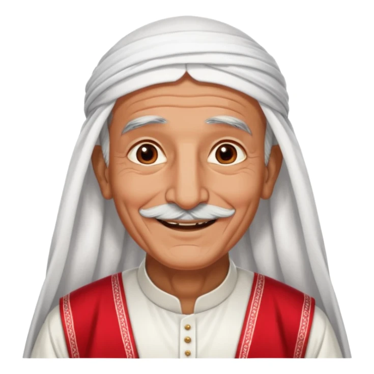 i want an old UAE grandfather wearing the tradtiitonal cloths sticker