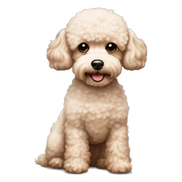 A toy poodle + bichon fraise mix breed dog sticker