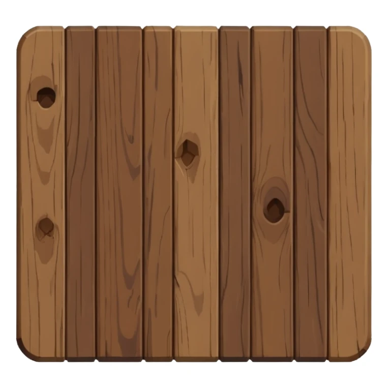 „single wood plank emoji, pixel art,256x256“
 sticker