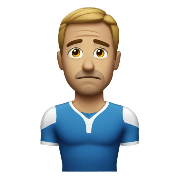 the exhausted man in sport sticker