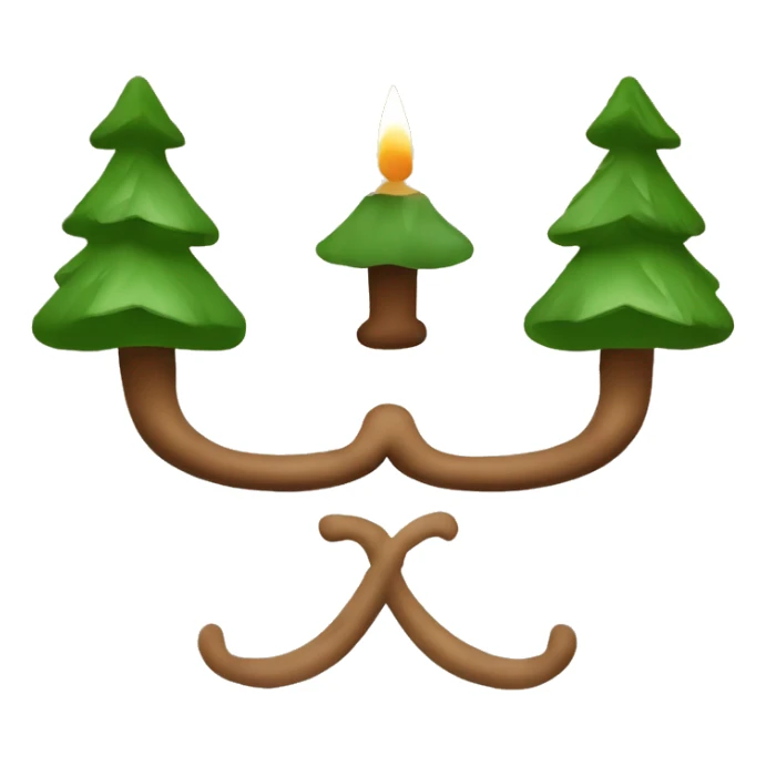 Adventskranz braun grün sticker