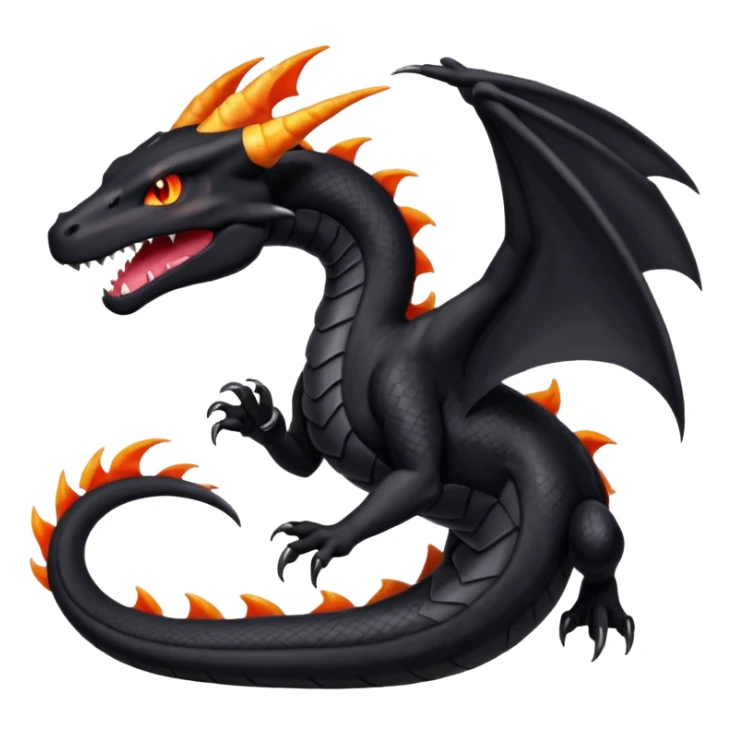 Obsidian-Black lanky elegant evil badass handsome cool beautiful Shiny-Charizard-Salazzle-Seviper-Salandit-fusion sticker