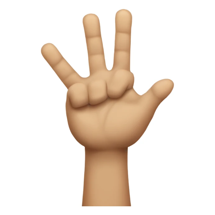 Person holding rock and roll hand sign sticker