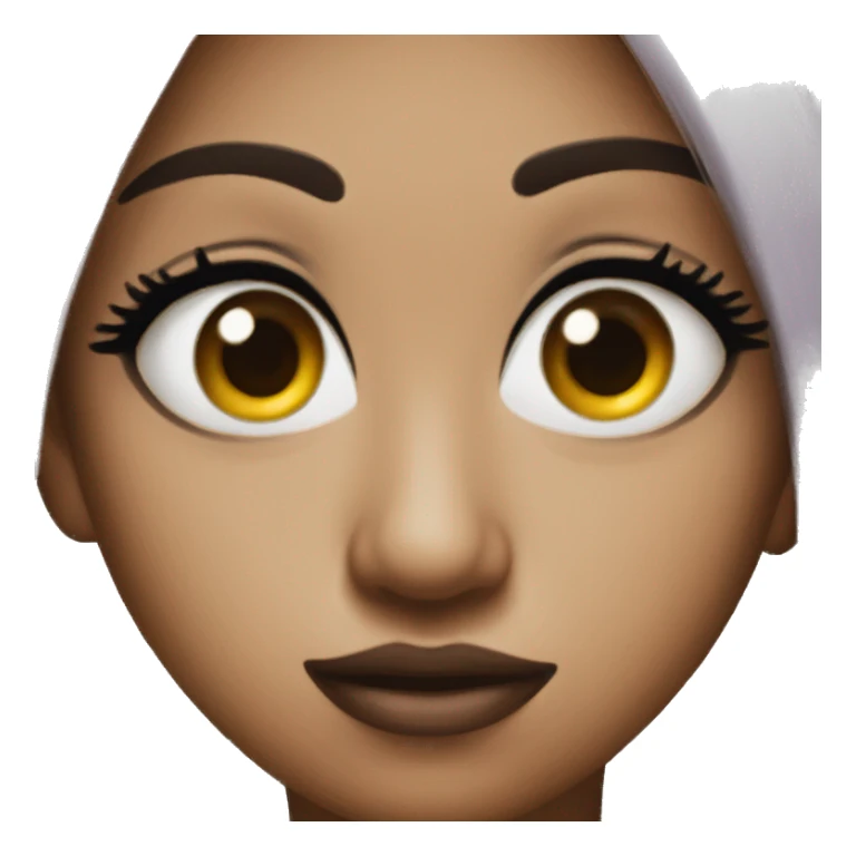 Side eye emoji with lashes and pretty eyes sticker