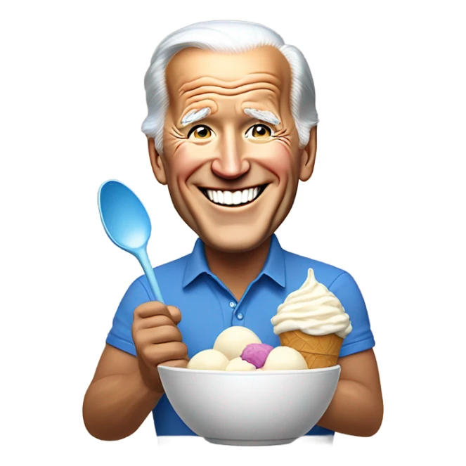 joe biden eating ice cream sticker