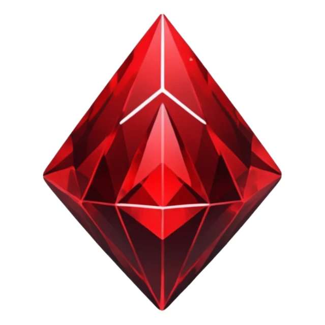 iOS sticker, dark fantasy crystal, monochrome red, minimal sticker