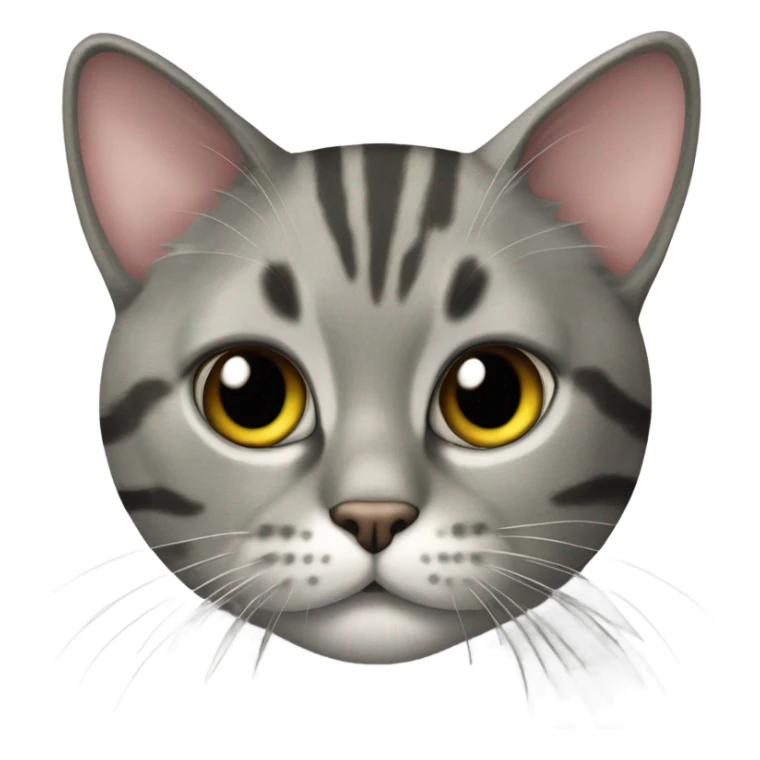 Maine coin cat with grey tabby fur sticker
