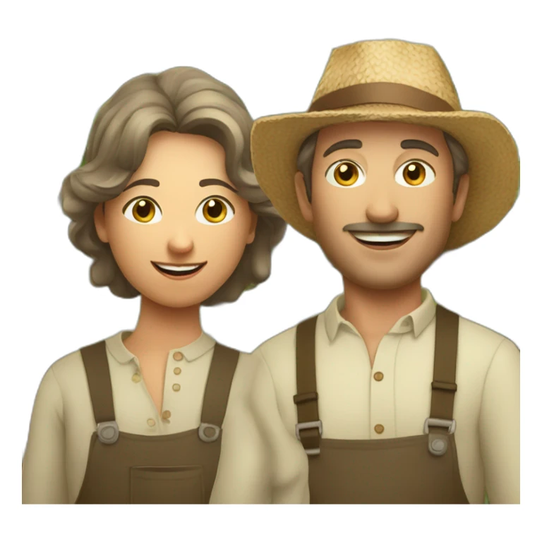 two winegrower friends in france sticker