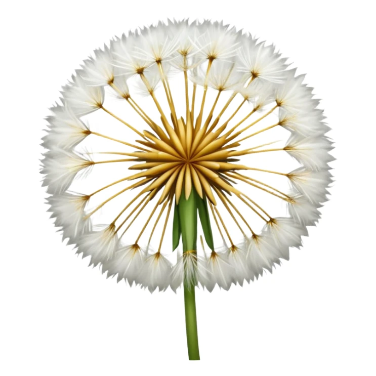 Dandelion flower emoji for bio in white colour more feathers  sticker