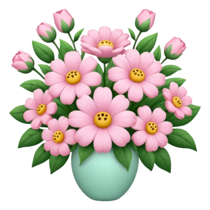 pastel pink flowers bouquet huge sticker