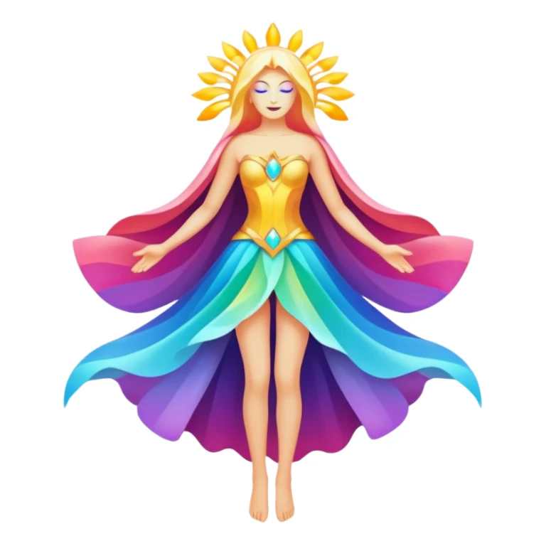 Abstract Colorful Ascending Divine La Creatura, full body sticker