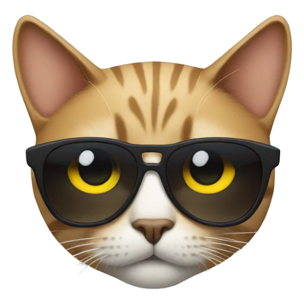 Cat with sunglasses sticker