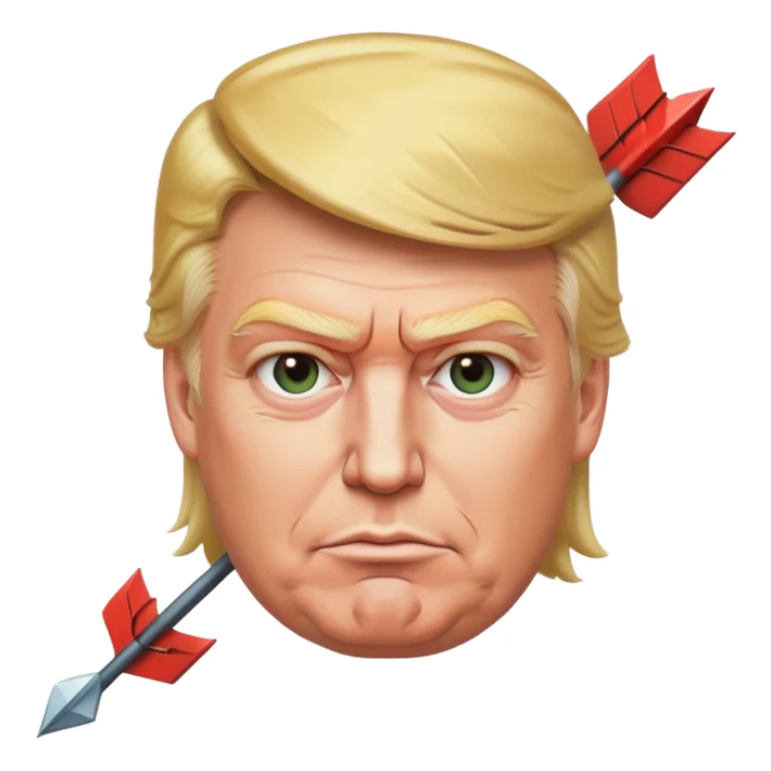 Donald Trump buff with an arrow through his head  sticker