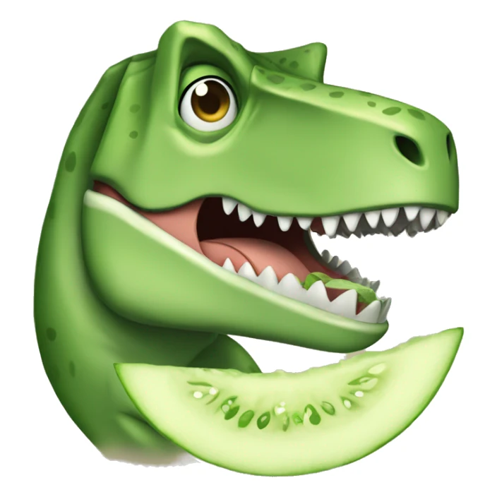 T-Rex relaxing with sliced cucumbers over its eyes sticker