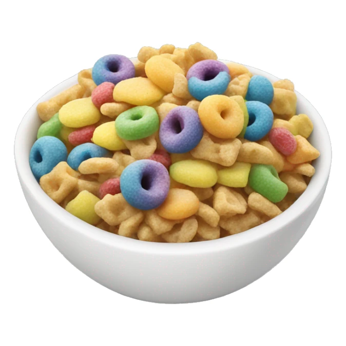 bowl of rainbow cereal sticker