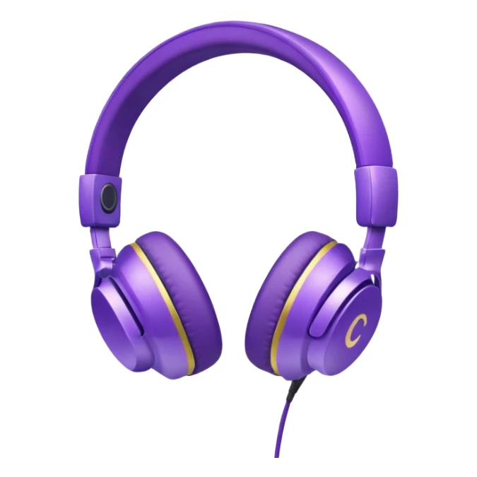 Glitter Purple and Cian headset sticker