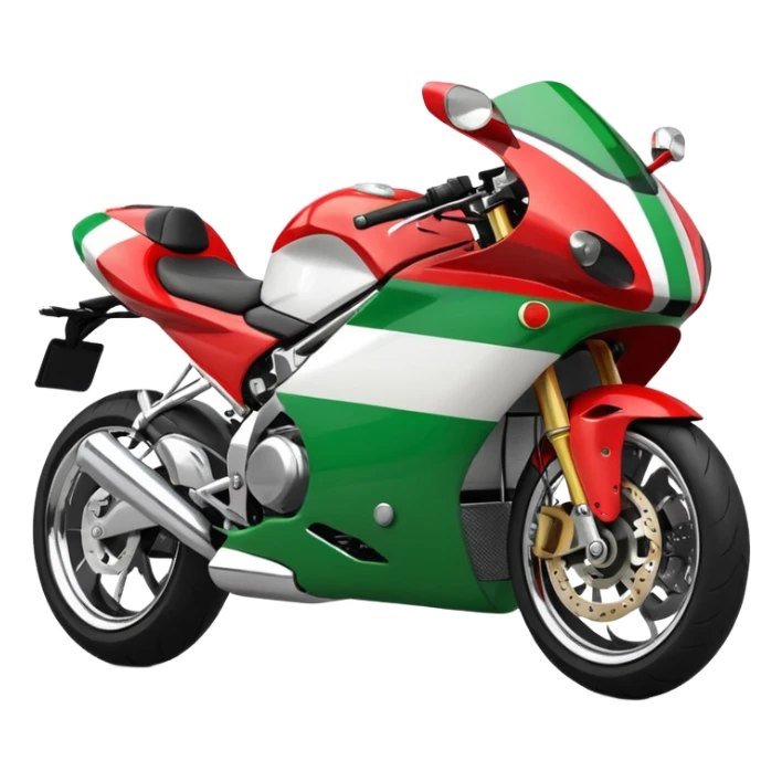 motorbike with italian flag sticker