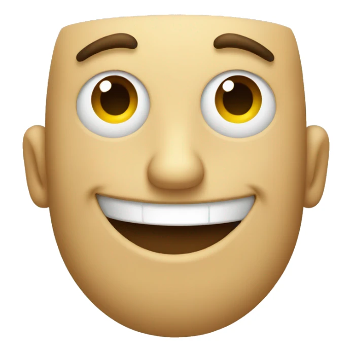 Variation of smug face smiley emoji sticker