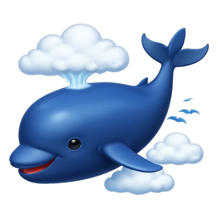 Sky Whale – Gigantic whale drifting among clouds. sticker