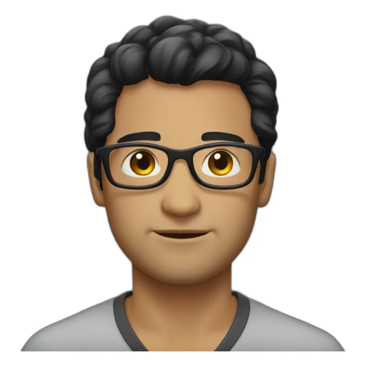 no way jose with black hair and glasses sticker