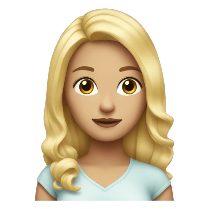 blonde girl sticker
