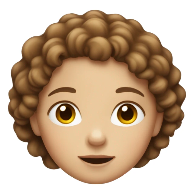 white little girl with brown curly hair sticker