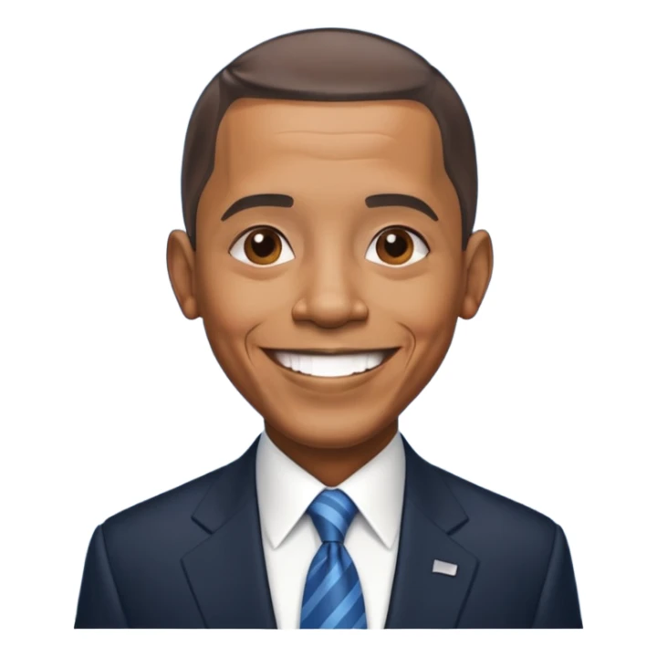 "Create a realistic portrait of Obama with natural lighting & soft background." sticker