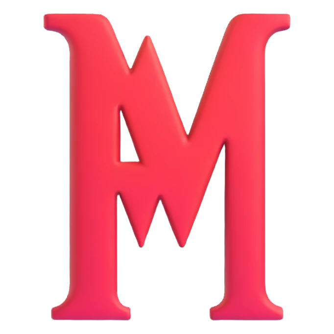 elegant furniture store logo with letter M sticker