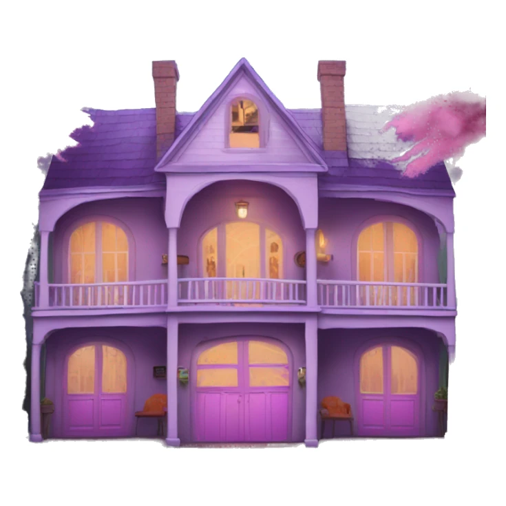 Haunted Barbie manor hotel and garage  sticker