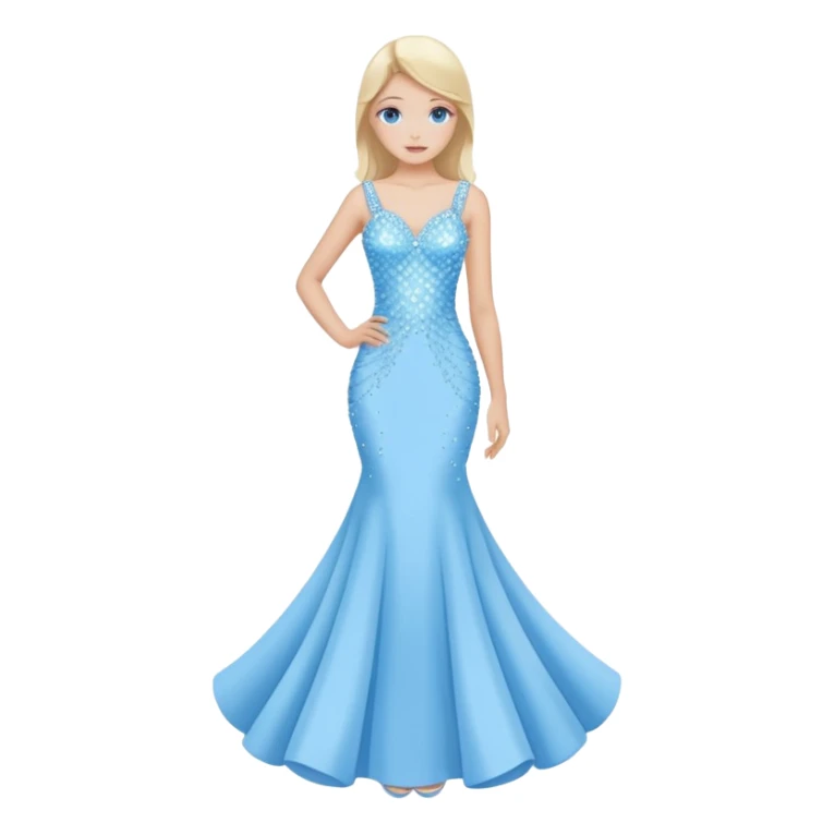baby blue stone swarovski dress sticker