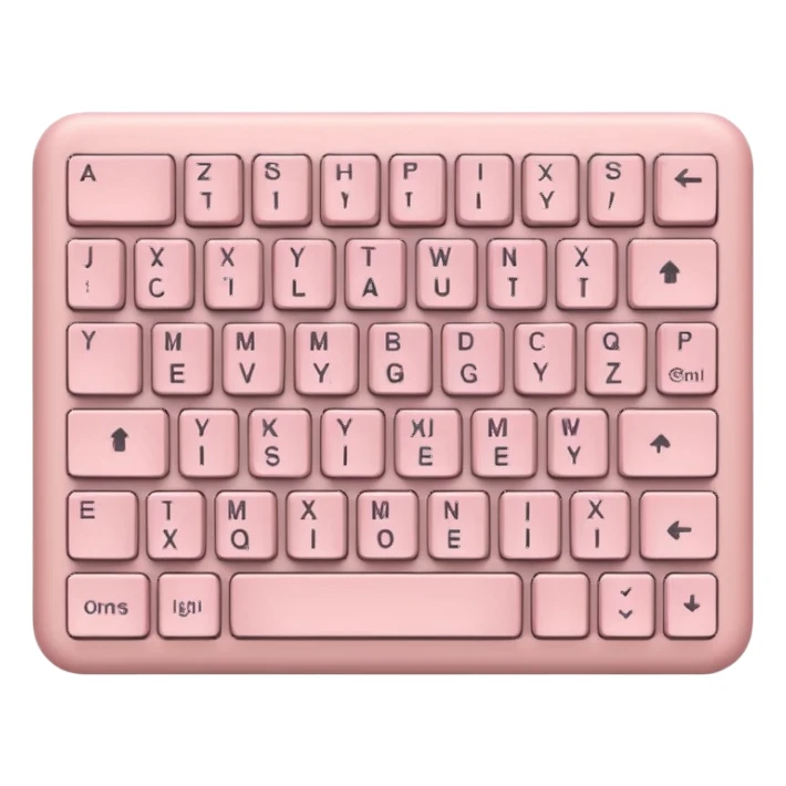 light pale pink alt keyboard sticker