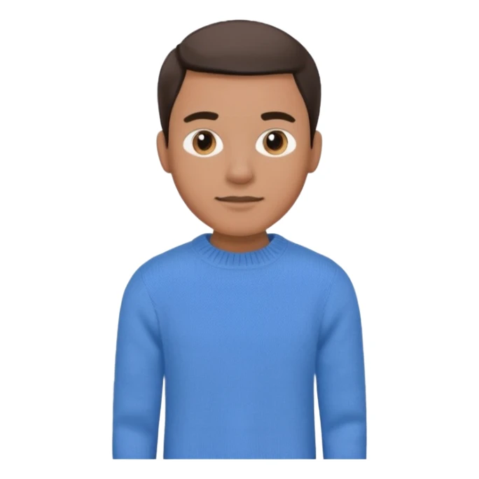 man in blue smart jumper and blue chinos trousers sticker