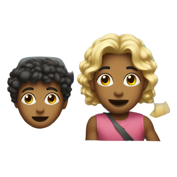 Big and little person both inside a car sticker