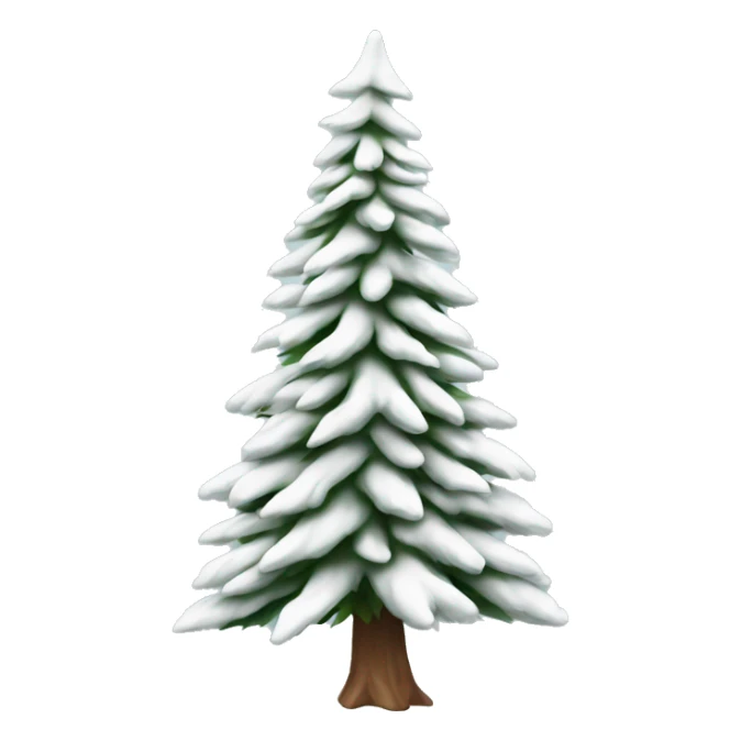  actual white fir christmas tree isolated.  sticker