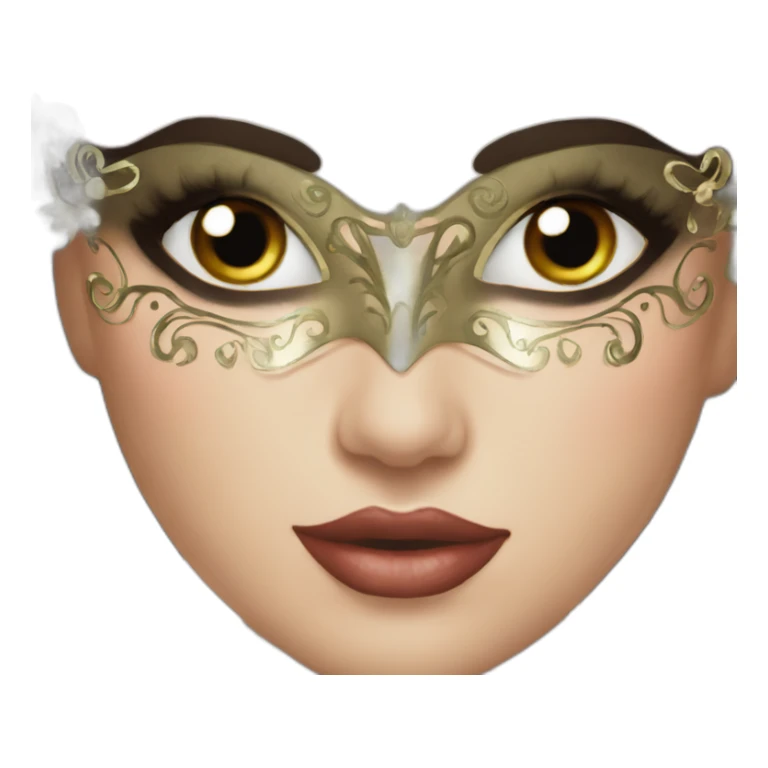 Masquerade beautiful brunette sticker