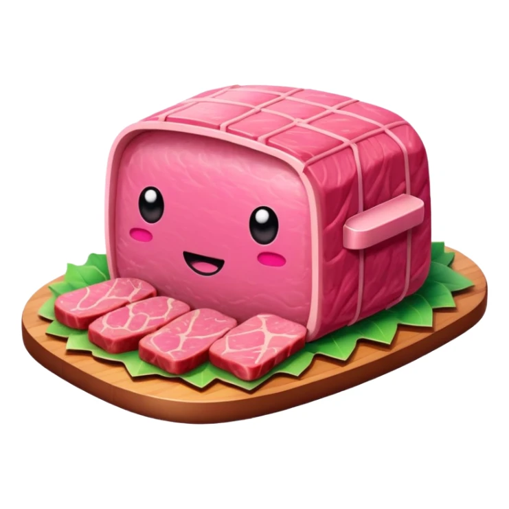kawaii style SPAM MEAT art landscape  sticker