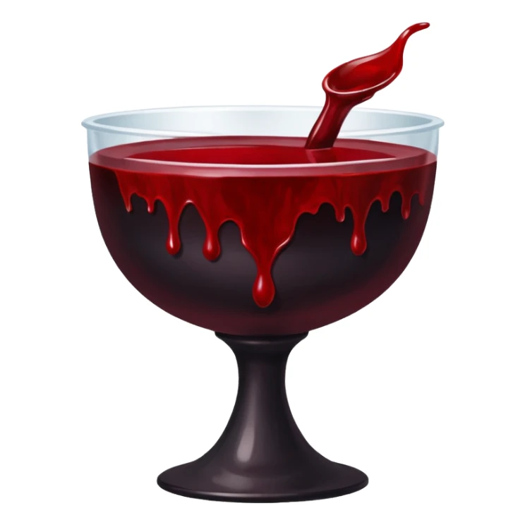 Chalice filled with dark liquid resembling blood and ink, sensual ritual sticker