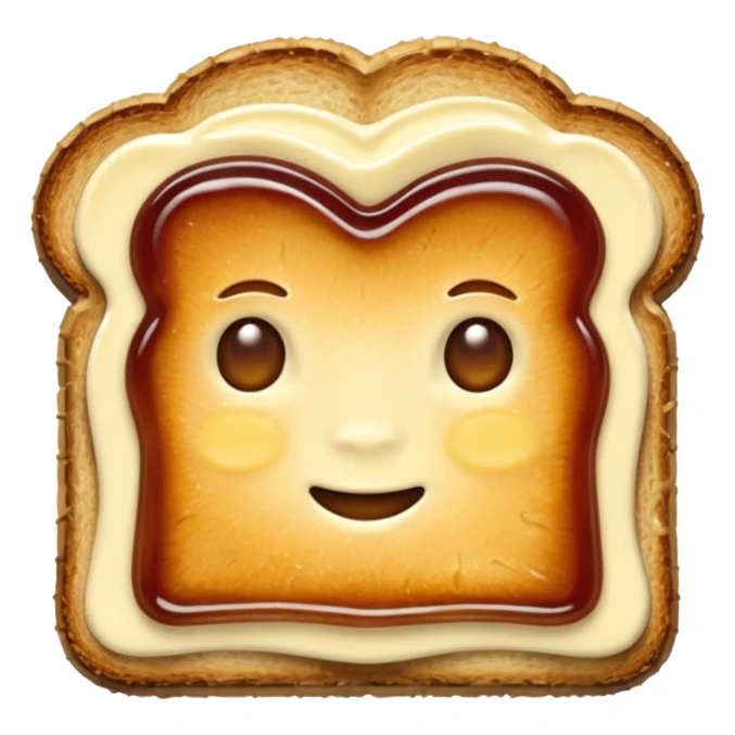 Toast with Butter and Jam no face 
 sticker