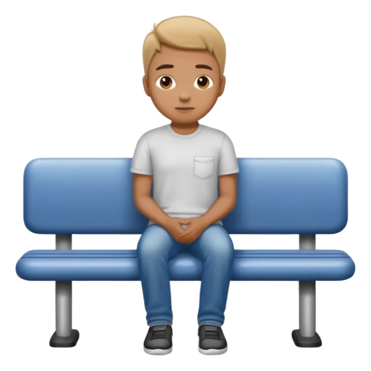 person waiting for the bus sticker