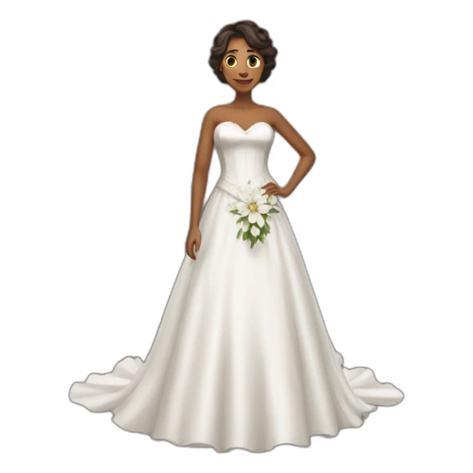 gragon's wife in wedding dress sticker