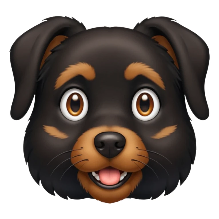 Un chien noir très étonné  sticker