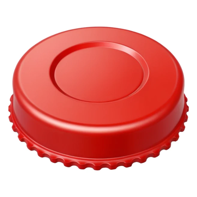 red bottle cap emoji style icon with slight 3D effect sticker