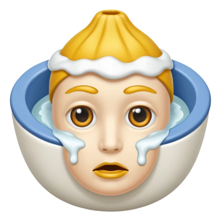 Hazme un baño con cabeza de humano sticker