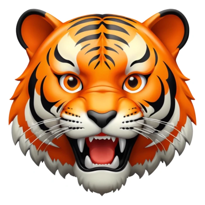 tiger opens his mouth Fiercely sticker