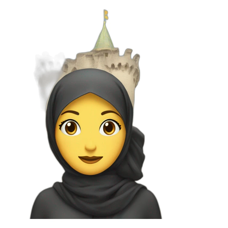 rapunsel with hijab in the remy tower in wijgmaal sticker