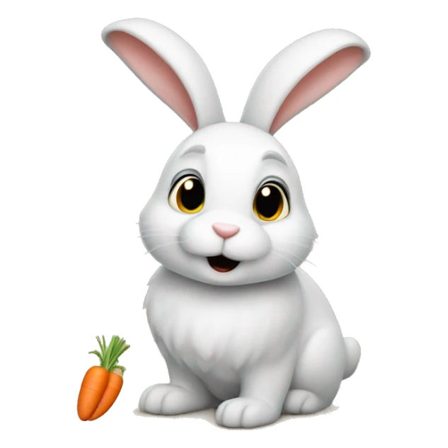 A rabbit in search of carrots unable to find it sticker