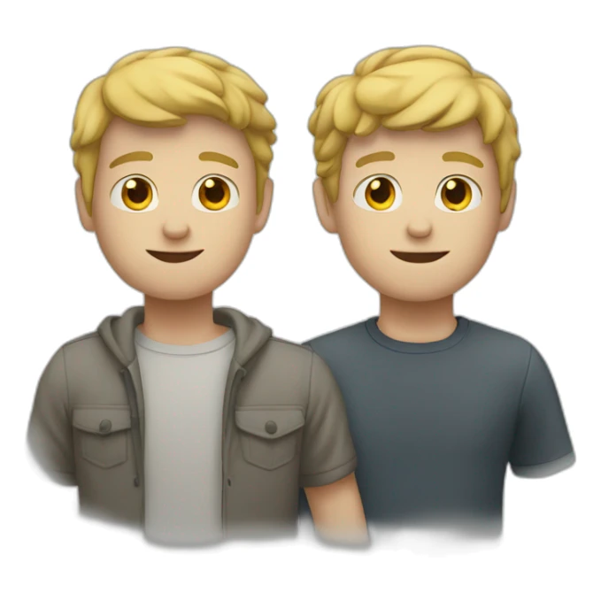 two male white friends standing too close sticker