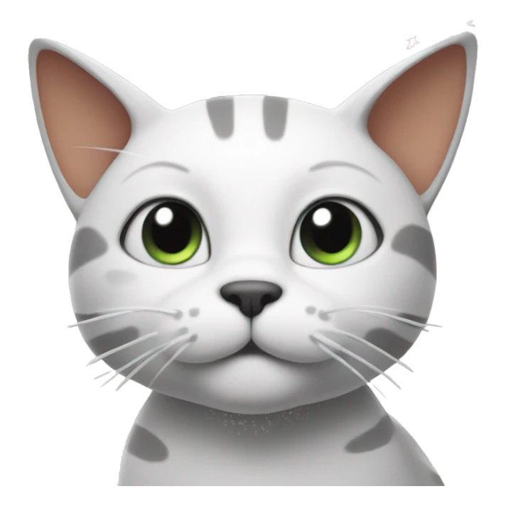 Goofy cat with stars around his head sticker