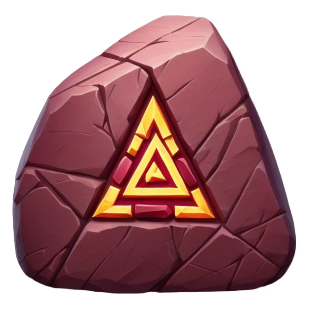 light up runes carved into rock Burgundy sticker